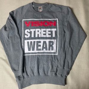 Gray Vision Streetwear Crew Neck Sweatshirt XL